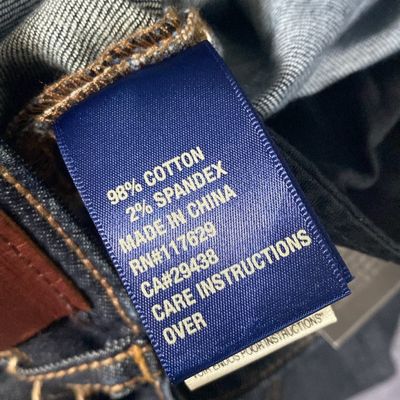 MEK Avalon Cigarette Jeans NWT Women's 29 Dark Blue Denim Embroidered Low Rise - Picture 9 of 17